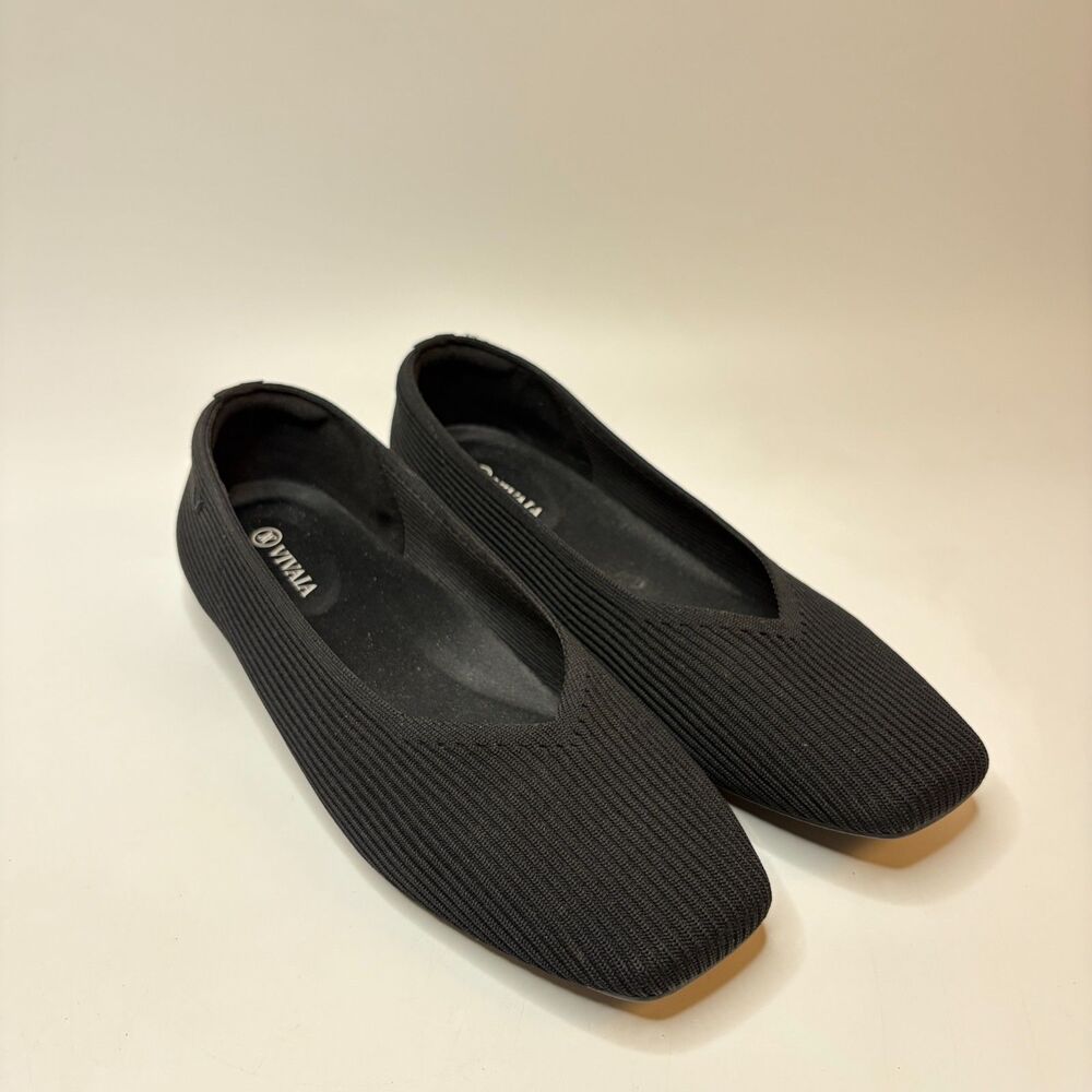 VIVAIA Margot Black Square Toe Casual Flats Womens Size EU 42/US 10.5